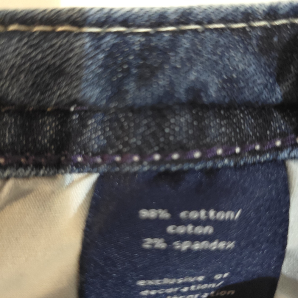 Vigoss Skinny Bling Details Rhinestones Jeans Embossed Back Pockets Concert - Picture 8 of 11